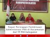 Rapat Persiapan Pembinaan Administrasi PKK di Kecamatan dari TP PKK Kabupaten Klaten.