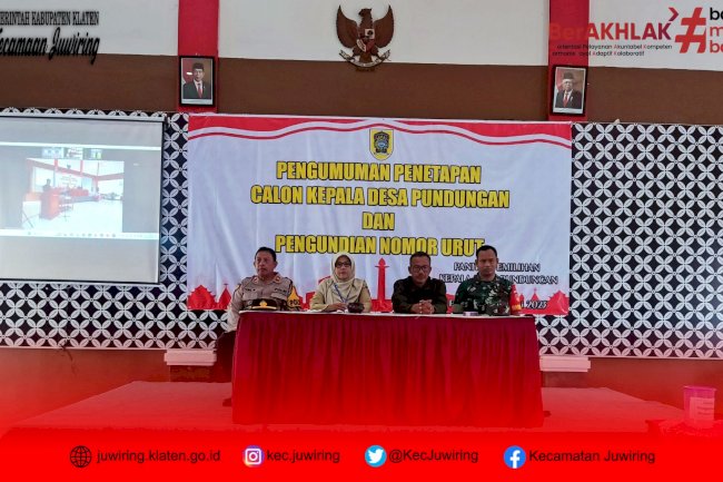PENETAPAN BAKAL CALON MENJADI CALON KEPALA DESA, PENGUNDIAN NOMOR URUT CALON KEPALA DESA DAN DEKLARASI DAMAI CALON KEPALA DESA PUNDUNGAN