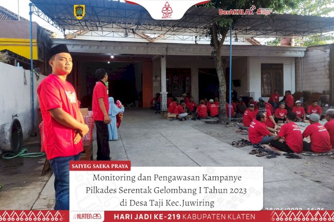 Monitoring dan Pengawasan Kampanye Calon Kepala Desa Gelombang I secara serentak di Desa Taji