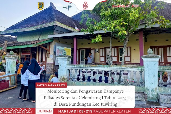 Monitoring dan Pengawasan Kampanye Calon Kepala Desa Gelombang I secara serentak di Desa Pundungan