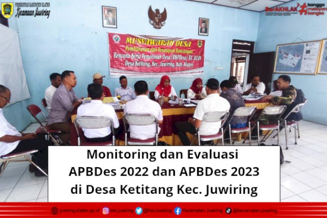 Monitoring dan Evaluasi APBDes 2022 dan APBDes 2023 di Desa Ketitang