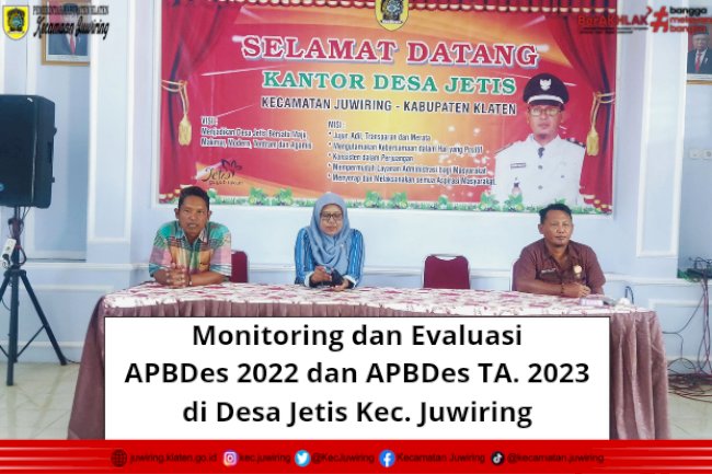 Monitoring dan Evaluasi APBDes 2022 dan APBDes TA. 2023 di Desa Jetis