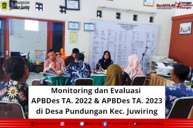 Monitoring dan Evaluasi APBDes 2022 dan APBDes TA. 2023 di Desa Pundungan