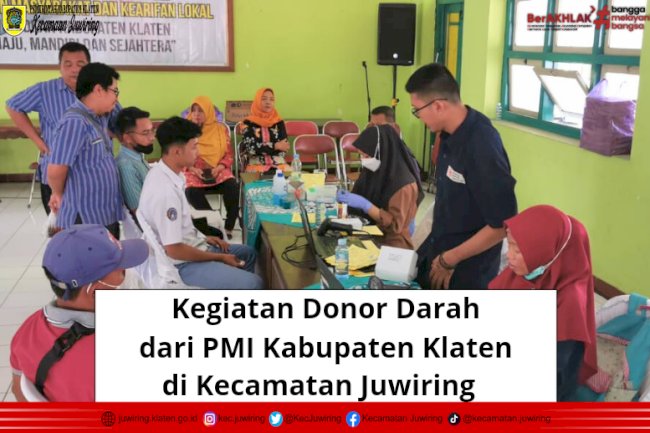 Kegiatan Donor Darah dari PMI Kabupaten Klaten