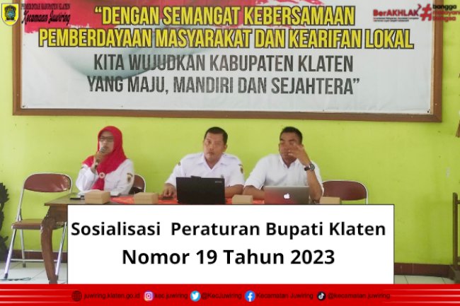 Sosialisasi Peraturan Bupati Klaten Nomor 19 Tahun 2023