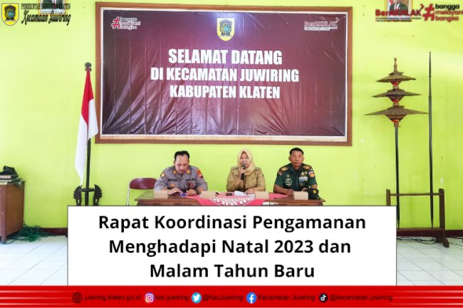 Rapat Koordinasi Pengamanan Menghadapi Natal 2023 dan  Malam Tahun Baru