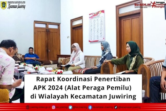 Menghadiri Undangan Panwascam Juwiring Koordinasi Penertiban APK di Wilayah Kecamatan Juwiring