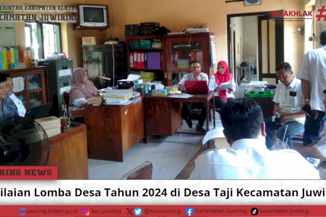 Penilaian Lomba Desa Tahun 2024 di Desa Taji.