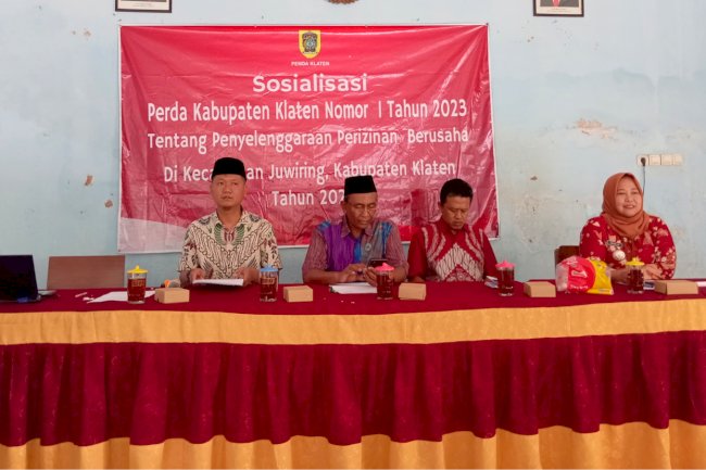 Sosialisasi Perda Kabupaten Klaten Nomot I Tahun 2023 Tentang Penyelenggaraan Perizinan Berusaha di Desa Ketitang Kecamatan Juwiring