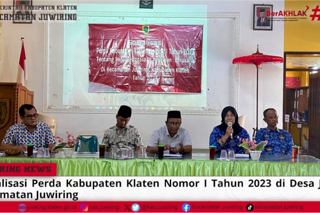 Sosialisasi Perda Kabupaten Klaten Nomot I Tahun 2023 di Desa Jaten