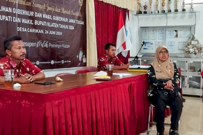 Kegiatan Monitoring dan Evaluasi Pelaksanaan APBDes 2023 dan 2024 Semester I di Desa Carikan Kecamatan Juwiring