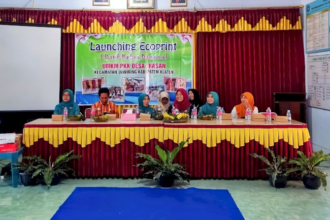 Launching Ecoprint (Batik Rekso Bawono) UMKM PKK Desa Trasan Kecamatan Juwiring