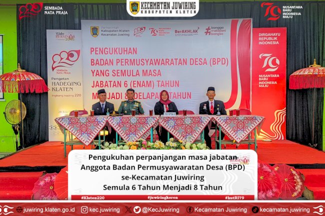 Pengambilan Sumpah Pengganti Antar Waktu dan Pengukuhan BPD Perpanjangan Masa Jabatan yang semula 6 Tahun Menjadi 8 Tahun