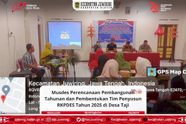 Musdes Perencanaan Pembangunan Tahunan dan Pembentukan Tim Penyusun RKPDES Tahun 2025 di Desa Taji