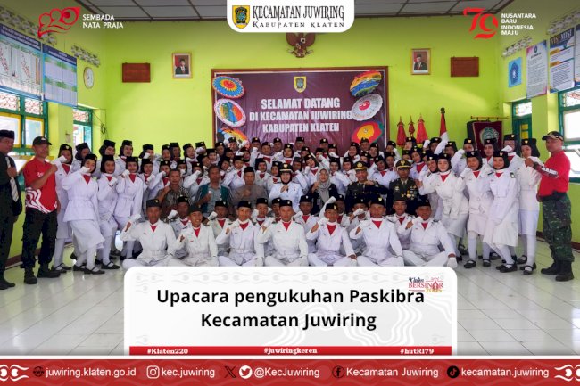 Upacara pengukuhan Paskibra Kecamatan Juwiring