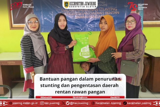 Bantuan pangan dalam penurunan stunting dan pengentasan daerah rentan rawan pangan