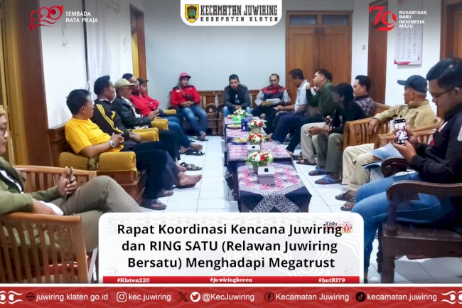 Rapat Koordinasi Kencana Juwiring  dan RING SATU (Relawan Juwiring  Bersatu) Menghadapi Megatrust