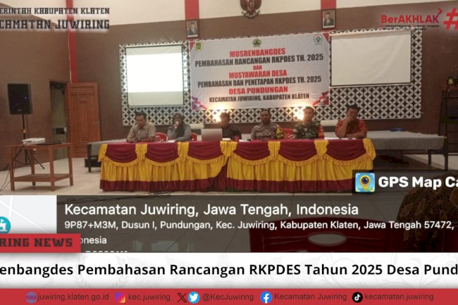 Musrenbangdes Pembahasan Rancangan RKPDES Tahun 2025 Desa Pundungan
