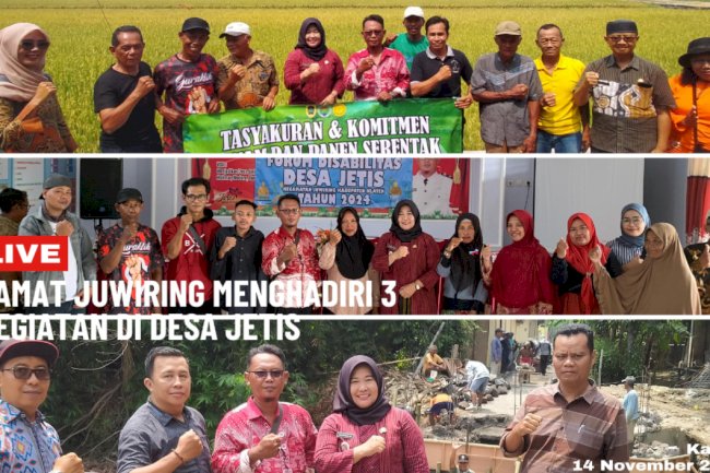 Camat Juwiring Menghadiri 3 Kegiatan di Desa Jetis