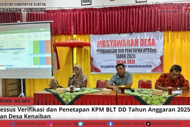 Musdessus Verifikasi dan Penetapan KPM BLT DD Tahun Anggaran 2025 Desa Taji dan Desa Kenaiban