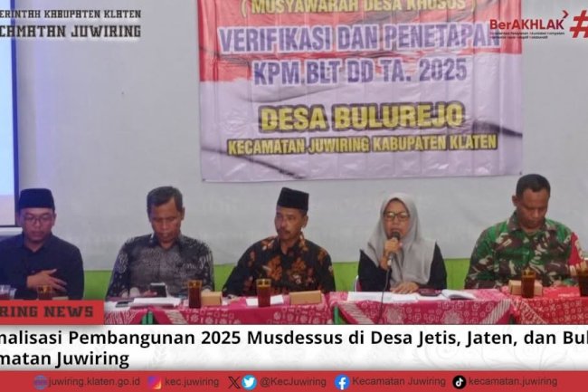 Optimalisasi Pembangunan 2025  Musdessus di Desa Jetis, Desa Jaten dan Desa Bulurjo Kecamatan Juwiring