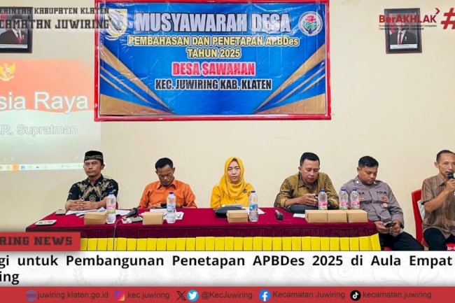 Musyawarah Desa Khusus (Musdessus) Pembahasan dan Penetapan Anggaran Pendapatan dan Belanja Desa (APBDes) Tahun Anggaran 2025