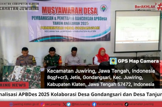 Optimalisasi APBDes 2025 Kolaborasi Desa Gondangsari dan Desa Tanjung