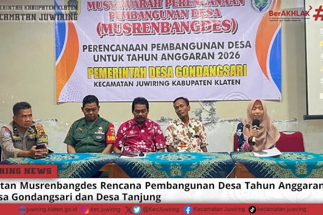 Musrenbangdes Rencana Pembangunan Desa Gondangsari & Desa Tanjung Tahun 2026
