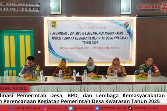 Koordinasi Pemerintah Desa, BPD, & Lembaga Kemasyarakatan Desa yang membahas Rencana Kegiatan Pemerintah Desa Kwarasan Tahun 2025