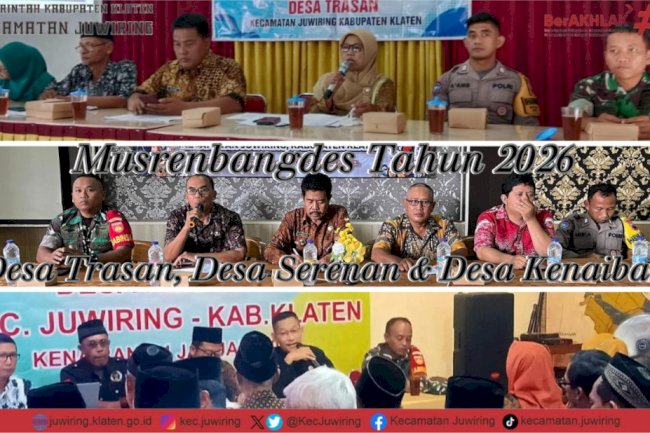 Musyawarah Perencanaan Pembangunan Desa (Musrenbangdes) Tahun 2026 di Desa Kenaiban, Desa Trasan, dan Desa Serenan