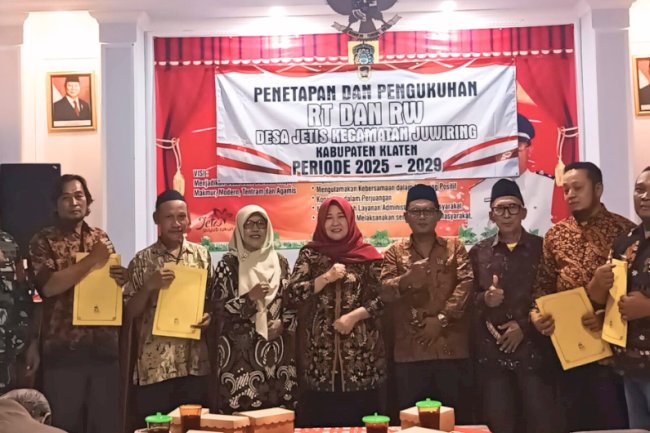 Penetapan Pengukuhan RT & RW Desa Jetis Periode 2025 - 2029