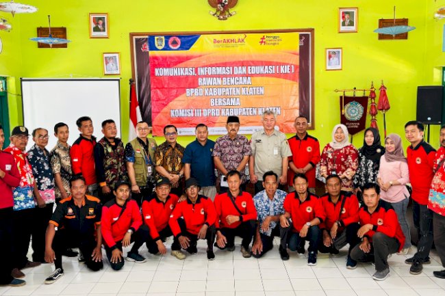 Bersama Relawan, BPBD dan DPRD Komisi Tiga Siapkan Juwiring Hadapi Situasi Darurat