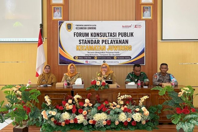 Forum Konsultasi Publik Standar Pelayanan Kecamatan Juwiring Tahun 2026