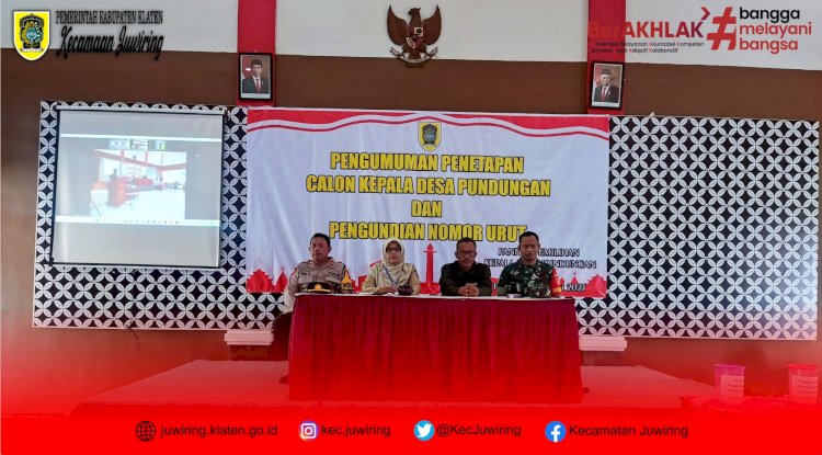 PENETAPAN BAKAL CALON MENJADI CALON KEPALA DESA, PENGUNDIAN NOMOR URUT CALON KEPALA DESA DAN DEKLARASI DAMAI CALON KEPALA DESA PUNDUNGAN