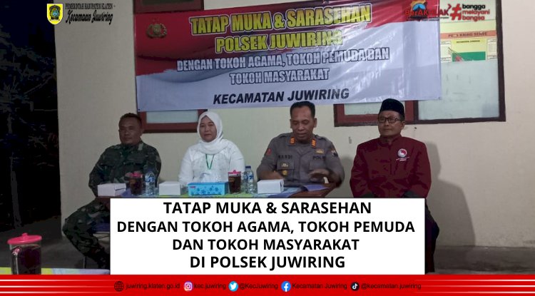 Tatap Muka & Sarasehan di Polsek Juwiring
