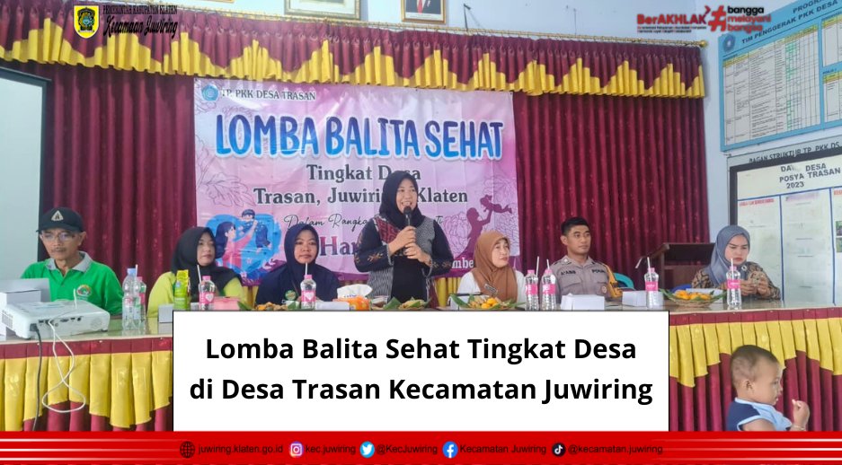 Lomba Balita Sehat Tingkat Desa di Desa Trasan
