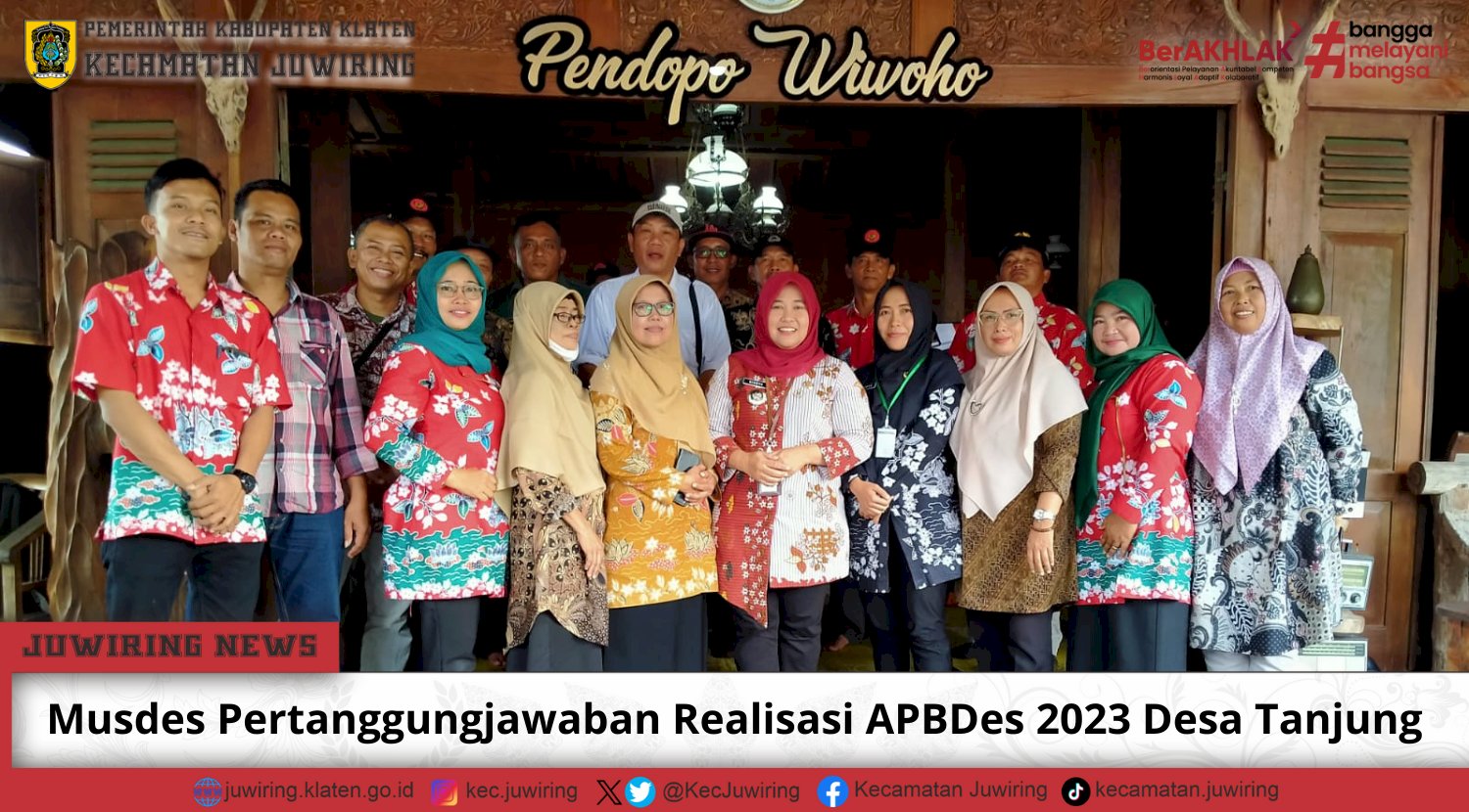 Musyawarah Desa Pertanggunjawaban Realisasi APBDes 2023 Desa Tanjung.