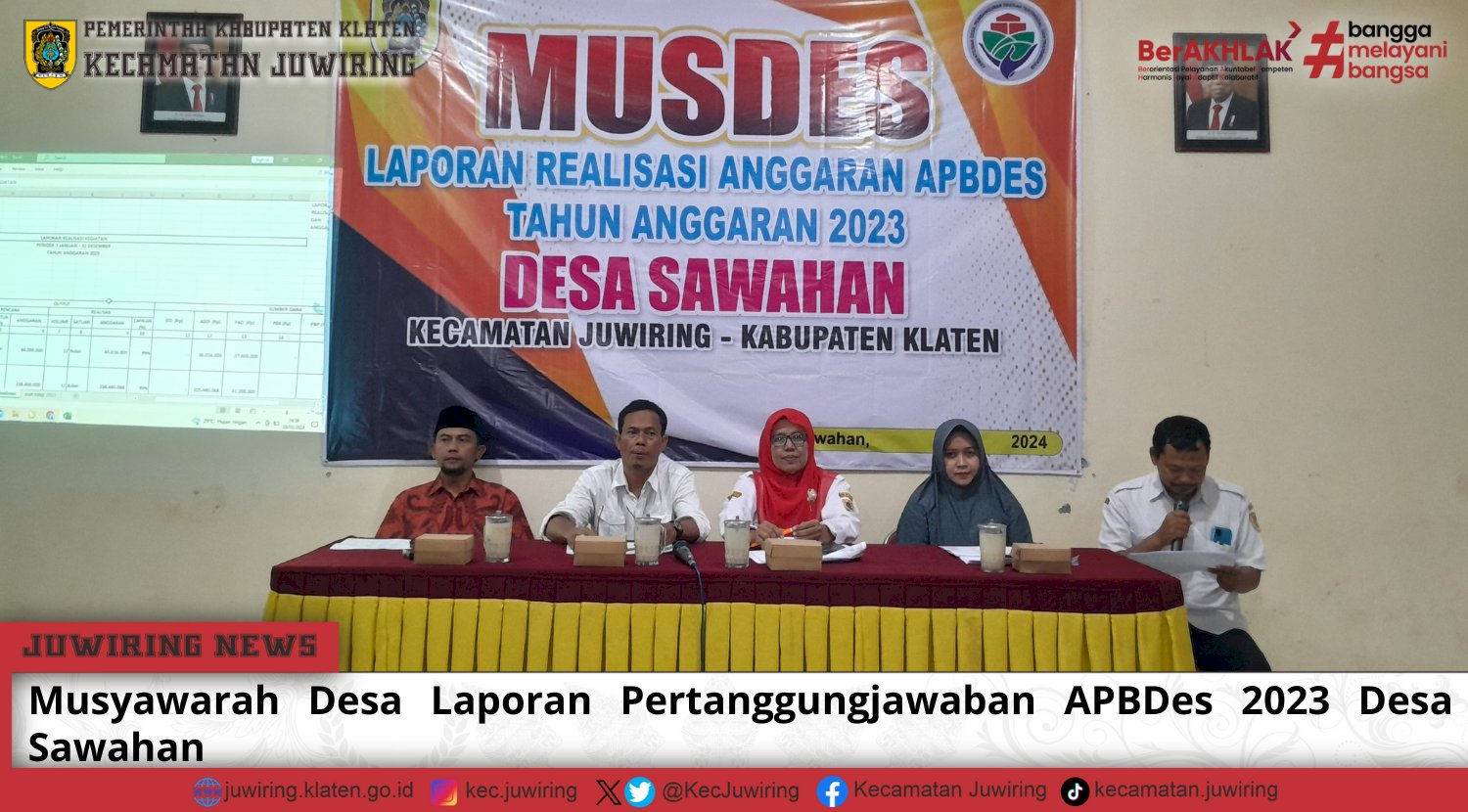 Musyawarah Desa Laporan Pertanggungjawaban APBDes 2023 Desa Sawahan