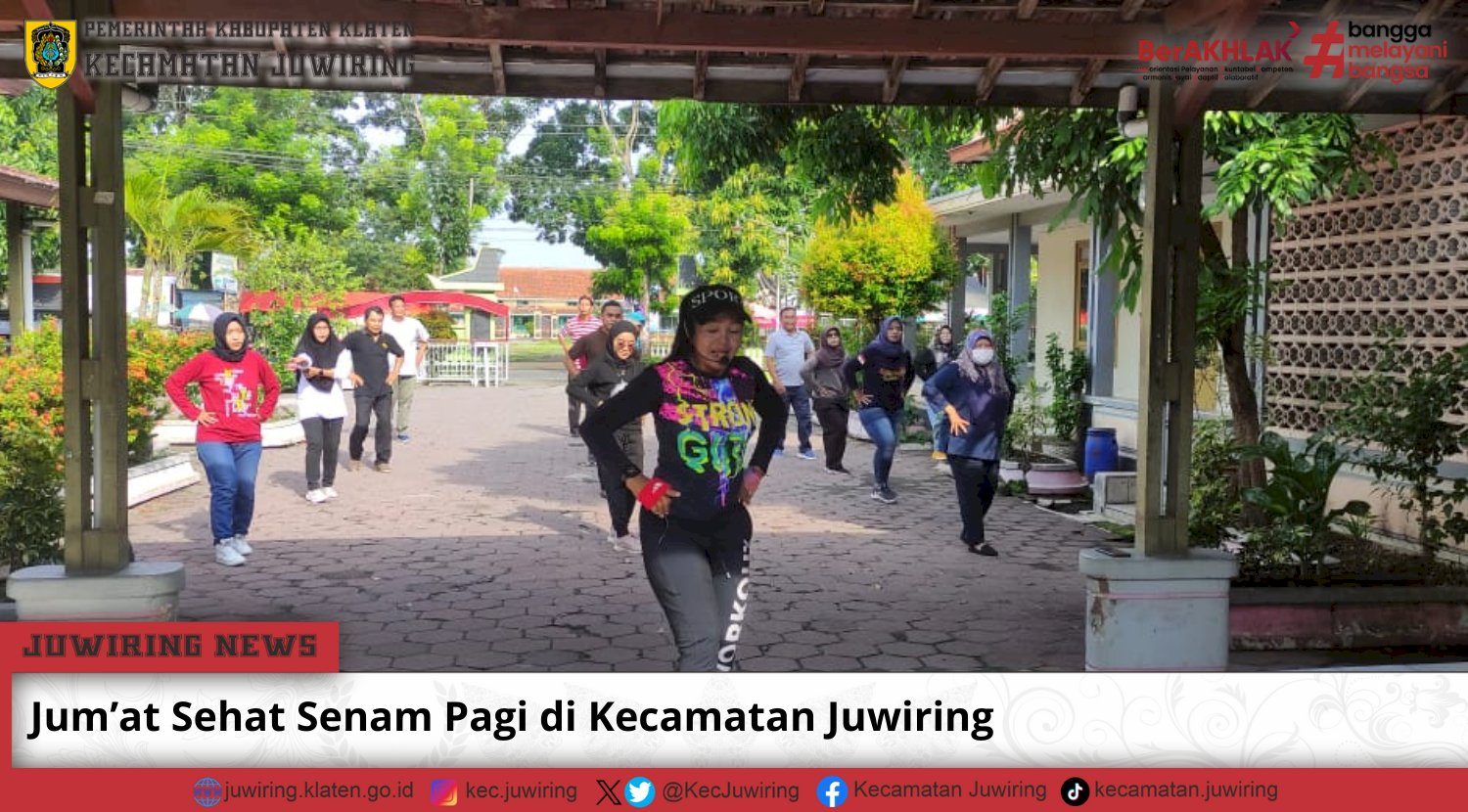 Jum’at Sehat Senam Pagi di Kecamatan Juwiring