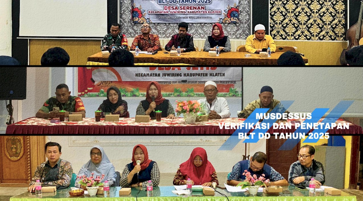 Musdessus Verifikasi dan Penetapan BLT DD Tahun 2025 Desa Serenan, Desa Jetis dan Desa Jaten