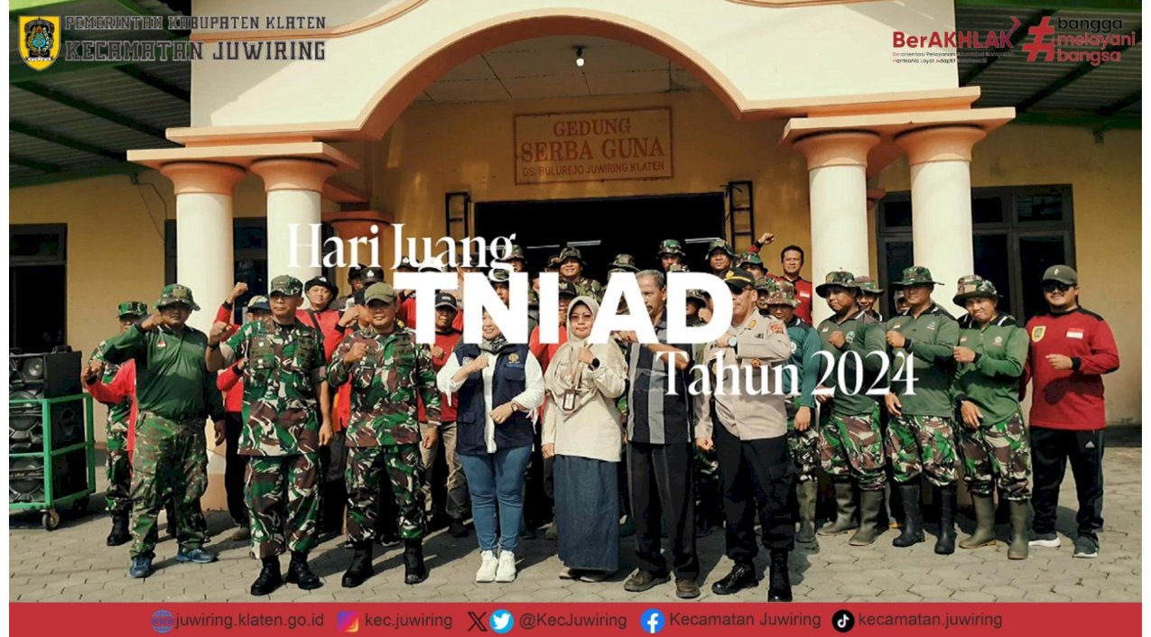 Karya Bakti dan Bakti Kesehatan dalam rangka Hari Juang TNI AD Tahun 2024