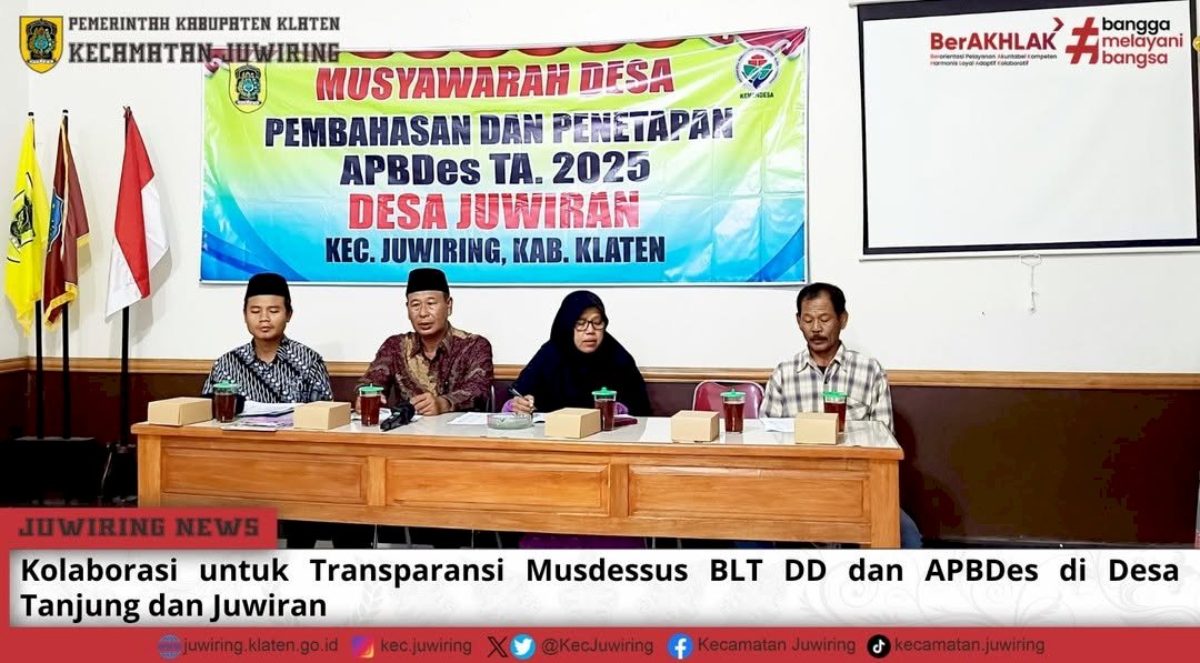 Kolaborasi untuk Transparansi Musdessus BLT DD dan APBDes di Desa Tanjung dan Desa Juwiran