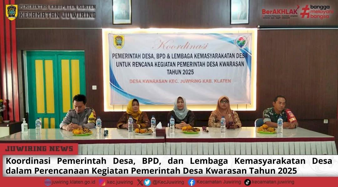 Koordinasi Pemerintah Desa, BPD, & Lembaga Kemasyarakatan Desa yang membahas Rencana Kegiatan Pemerintah Desa Kwarasan Tahun 2025
