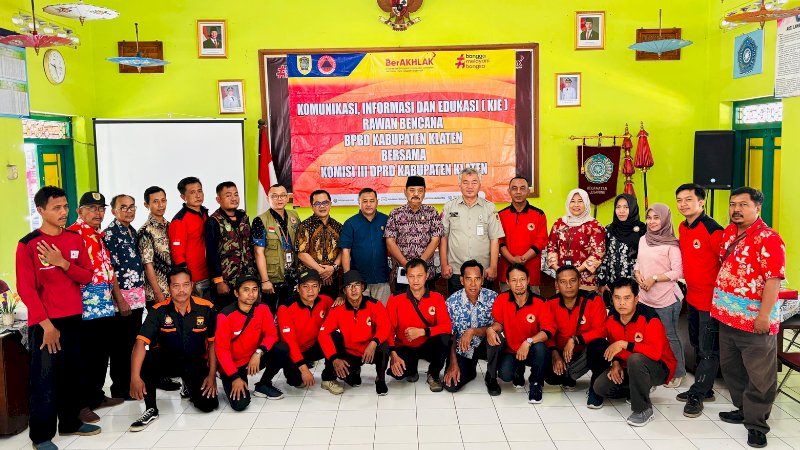 Bersama Relawan, BPBD dan DPRD Komisi Tiga Siapkan Juwiring Hadapi Situasi Darurat