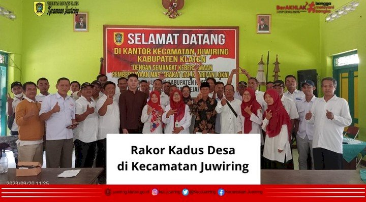 Rakor Kepala Dusun di Kecamatan Juwiring