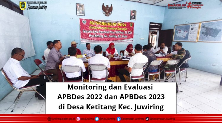 Monitoring dan Evaluasi APBDes 2022 dan APBDes 2023 di Desa Ketitang