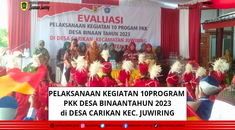 Evaluasi Pelaksanaan Kegiatan 10 Program Pokok PKK Desa Binaan Tahun 2023