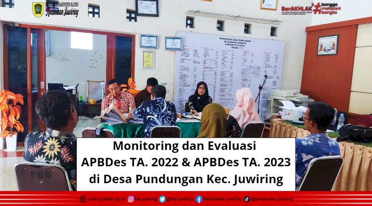 Monitoring dan Evaluasi APBDes 2022 dan APBDes TA. 2023 di Desa Pundungan