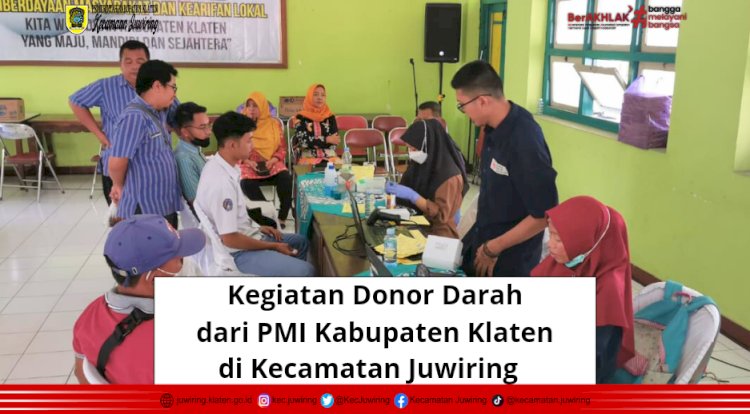 Kegiatan Donor Darah dari PMI Kabupaten Klaten