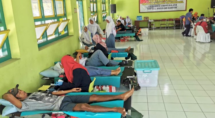 Kegiatan Donor Darah dari PMI Kabupaten Klaten